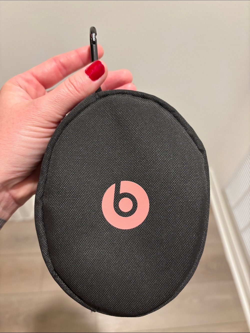 Beats by Dre Black Headphone Carry Case with Pink Logo *CASE ONLY*